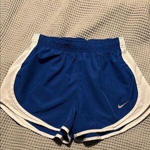 Nike Blue Athletic Shorts with Elastic Waistband and Breathable Material